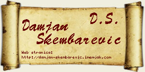 Damjan Škembarević vizit kartica